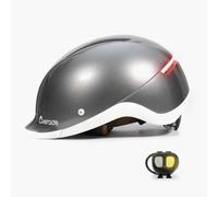 Casco da bici luminoso con indicatori di direzione - Overade Life ( Pearl Grey / 55-61 cm )