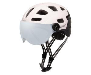 Casco da bici + mirino a led + usb Cairn Quartz Rosa