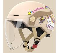 Casco Da Bici Per Bambini Con Visiera Trasparente HD, Per Bambini E Bambine Dai 3 Agli 8 Anni, Casco Multisport Leggero E Regolabile In ABS Per Monopattino T,50~62cm
