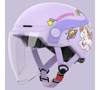 Casco Da Bici Per Bambini Con Visiera Trasparente HD, Per Bambini E Bambine Dai 3 Agli 8 Anni, Casco Multisport Leggero E Regolabile In ABS Per Monopattino B,50~62cm