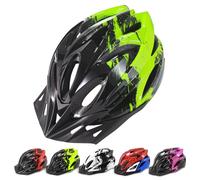 Casco da bici per bambini da 8 a 15 anni, regolabile, leggero, con 18 prese d'aria, casco certificato di sicurezza multi-sport, per bicicletta, scooter, skateboard, 54-58 cm, M, verde