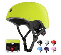 Casco da bici per bambini, regolabile, multi-sport, per ragazzi e ragazze, per bambini dai 5 agli 8 ai 12 anni, taglia 51-58 cm, per skateboard, scooter, pattini a rotelle (verde, XS: 51 - 56 cm)