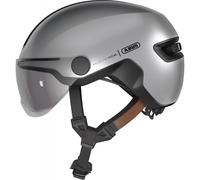 Casco Ciclismo Urban Abus Hud-Y ACE Gleam Silver Taglia:L