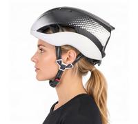 Casco da bicicletta con fibbia magnetica integrata e ventilato, per | Calotta integrata con 15 canali di ventilazione, fibbia magnetica con una sola mano e manopola di regolazione regolabile per