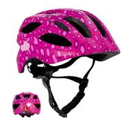 Casco da bicicletta con luce per bambini e ragazzi, taglia 54-58, casco da bicicletta per bambini e bambine, con luce LED (rosa Spots)