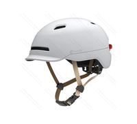 Casco da bicicletta con luce posteriore, taglia M, bianco