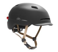 Casco da bicicletta intelligente LIVALL C20 Neo, nero (taglia L, 57-61 cm) - Luce posteriore a LED con funzione luce di stop, chiamata di emergenza SOS automatica e rilevamento delle cadute