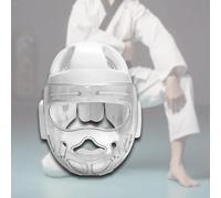 Casco da boxe con maschera per copricapo da karate per arti marziali,