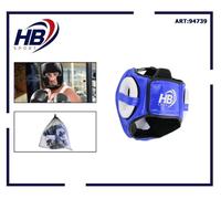 Casco da Boxe, Copricapo Protettivo Completo, Protezione Testa e Viso Blu