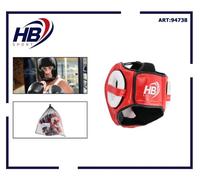 Casco da Boxe, Copricapo Protettivo Completo, Protezione Testa e Viso Rosso