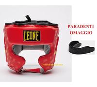 CASCO DA BOXE LEONE CS445 TRAINING CASCHETTO CON PARAZIGOMI ROSSO L + Omaggio