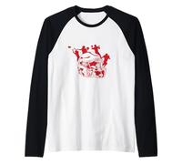 Casco da Calcio con Giocatore di Calcio Maglia con Maniche Raglan
