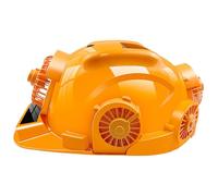Casco da Cantiere Solare con 6 Ventole, Elmetto di Sicurezza con Luce LED e Ricarica USB, Allarme Acustico, Raffreddamento Rapido per Lavori Esterni yellow