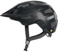 Abus, Casco da MTB ABUS MoTrip MIPS, casco da bici per un approccio sicuro alla mountain bike, con protezione contro gli impatti volventi, per uomo e donna, nero lucido, taglia S
