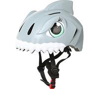 Casco da Ciclismo per Bambini Casco da Squalo Carino Casco da Bici per Bambini per Bambini di 3 4 5 6 7 8 Anni, Casco da Skateboard Casco da Scooter (Squalo grigio)