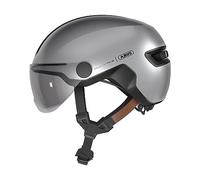 Casco Ciclismo Urban Abus Hud-Y ACE Gleam Silver Taglia:M