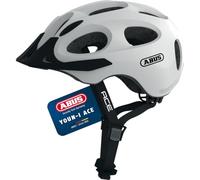 Casco da città ABUS Youn-I ACE - con luce posteriore a LED integrata - Casco da bicicletta per l'uso quotidiano - per uomo e donna Bianco (pearl white) M (52-57 cm )