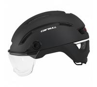 Casco da Commuting con Visiera Chiara E Luce Posteriore PC Certificato Adatto Pendolarismo Commissioni Viaggi Del Fine Settimana, color to 6, M 55-59cm