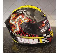 Casco Da Corsa Isle Of Man TT Firmato Da John Mcguinness - VCAN H128 - Mann3