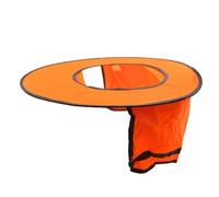 Casco da costruzione per esterni progettato con una protezione traspirante per il collo e caratteristiche di riflessione migliorate (arancione fluorescente)