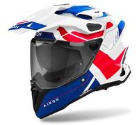 Casco da enduro Airoh Commander 2 Reveal blu-rosso lucido L