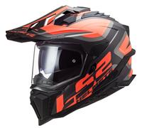 Casco da enduro LS2 MX701 Explorer Alter nero-arancione-grigio 2XL