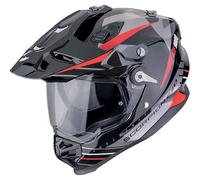 Casco da enduro Scorpion ADF-9000 Air Feat nero-argento-rosso S