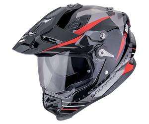 Casco da enduro Scorpion ADF-9000 Air Feat nero-argento-rosso S