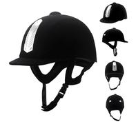 Casco da Equitazione, Cappello da Equitazione con Imbottitura Morbida e Traspirante con Cinturino Regolabile, Cappelli e Caschi da Anti-collisione di Sicurezza per Donna Uomo, 54 cm, Deco