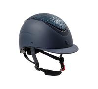 Casco da equitazione modello Galaxy con con visiera stretta e brillantini Equest