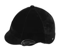 Casco da Equitazione Nero per Bambini, Regolabile 55-60cm | Polipropilene Robusto, Ventilazione Completa e Interno Imbottito, Cinturino Mentoniera e Paraorecchie Removibili