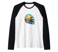 Casco da football americano colorato Maglia con Maniche Raglan