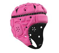 Casco da football con bandiera Soft Shell 7V7 Berretto da mischia Casco da rugby imbottito con protezione for la testa imbottita in schiuma EVA traspirante regolabile(Pink)