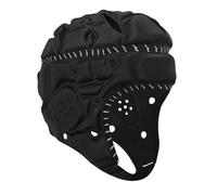 Casco da football con bandiera Soft Shell, berretto da mischia da rugby 7v7 con protezione for la testa imbottita in schiuma EVA traspirante e regolabile(Black)