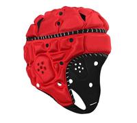 Casco da football con bandiera Soft Shell, berretto da mischia da rugby 7v7 con protezione for la testa imbottita in schiuma EVA traspirante e regolabile(Red)