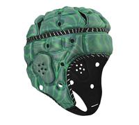 Casco da football con bandiera Soft Shell, berretto da mischia da rugby 7v7 con protezione for la testa imbottita in schiuma EVA traspirante e regolabile(Green)
