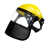 Casco da giardino con maschera protettiva a rete integrale per decespugliatore forestale, protezione per la registrazione