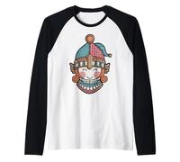 Casco da giullare Sorridente Fantasy Art Maglia con Maniche Raglan