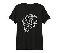 Casco da Lacrosse Schizzo Goal Sport Maglietta Premium