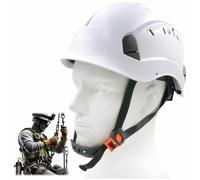 Casco da lavoro alto con cinturino, ventilazione regolabile, THOR bianco ST03