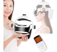 Casco da massaggio riscaldato per cuoio capelluto e collo, massaggiatore portatile 3 in 1 con compressione dell'aria e impastamento per alleviare l'emicrania, ridurre lo stress, sonno profondo e