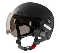 Casco Da Moto A Mezza Calotta, Casco Protettivo Multi-sport Per Moto Con Visiera Parasole, Ammortizzante E Traspirante, Per Scooter E Cruiser, 17,72-25,59 Pollici