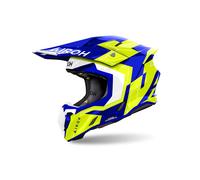 Airoh Twist 3 Dizzy Casco da motocross, blu-giallo, taglia XS