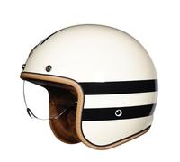 Casco da moto aperto 3/4 Caschi jet classici con visiera interna Leggero alla Adatto per biciclette scooter guida quotidiana Beige M/57-58cm