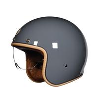 Casco da moto aperto 3/4 Caschi jet classici con visiera interna Leggero alla Adatto per biciclette scooter guida quotidiana Grigio XL/61-62cm