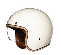 Casco da moto aperto 3/4 Caschi jet classici con visiera interna Leggero alla Adatto per biciclette scooter guida quotidiana Bianco XL/61-62cm
