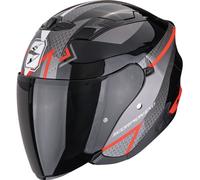 Casco da moto aperto Scorpion EXO-230 Loop nero metallizzato-rosso L