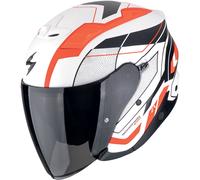 Casco da moto aperto Scorpion EXO-Z1 VUE bianco opaco-rosso-nero M