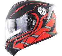 Casco da Moto Apribile Caschi da Moto Integrali Modulari Approvati Ece/DOT per Uomini E Donne Adulti con Doppia Visiera Casco Apribile da Moto Quattro Stagioni, H, 2XL=61~62cm