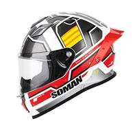 Casco Da Moto Apribile, Casco Integrale Modulare Sportivo Omologato DOT/ECE, Casco Da Moto Con Doppia Visiera, Casco Da Ciclomotore, Uomo E Donna G,XL=61-62CM